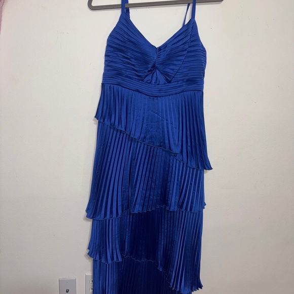 Abercrombie & Fitch Royal Blue Tiered Pleated Strap Dress - Picture 10 of 12